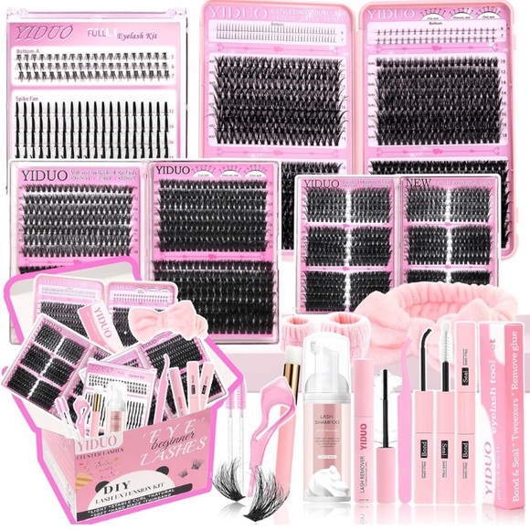 ash Clusters Kit 1846Pcs Bulk Packs Fluffy False Eyelash Extensions D Curl